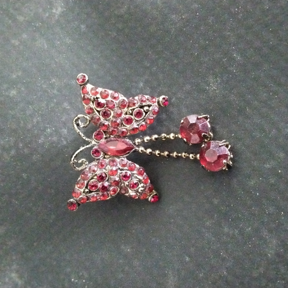Lauren Conrad Red Butterfly Brooch/pin
